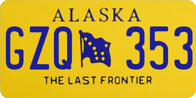 AK license plate GZQ353