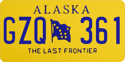 AK license plate GZQ361
