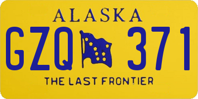 AK license plate GZQ371