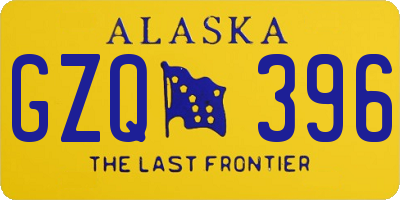 AK license plate GZQ396