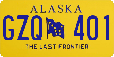 AK license plate GZQ401