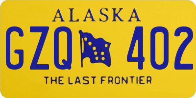 AK license plate GZQ402