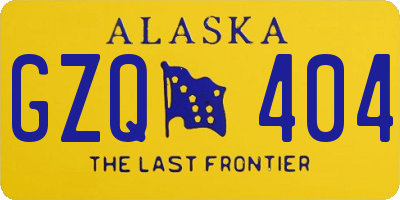 AK license plate GZQ404