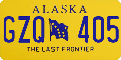 AK license plate GZQ405