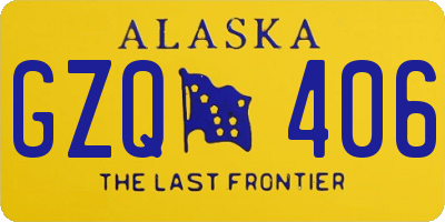 AK license plate GZQ406