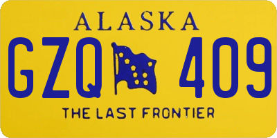 AK license plate GZQ409