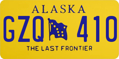 AK license plate GZQ410