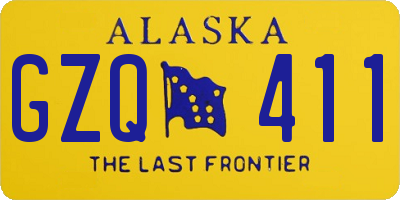 AK license plate GZQ411