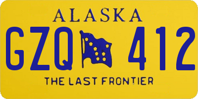 AK license plate GZQ412