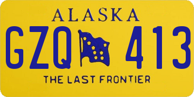 AK license plate GZQ413