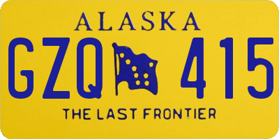 AK license plate GZQ415