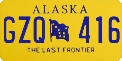 AK license plate GZQ416