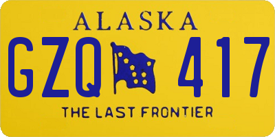 AK license plate GZQ417