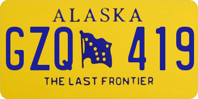 AK license plate GZQ419