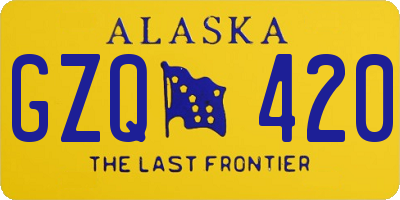 AK license plate GZQ420