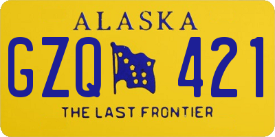 AK license plate GZQ421