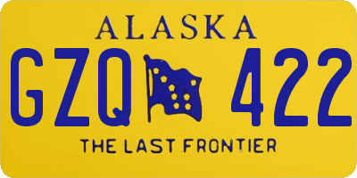 AK license plate GZQ422