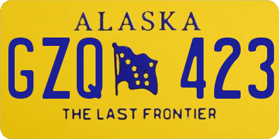 AK license plate GZQ423