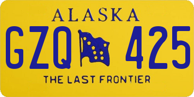 AK license plate GZQ425