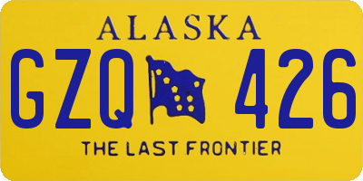 AK license plate GZQ426