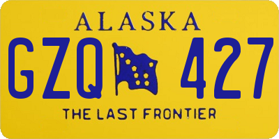 AK license plate GZQ427