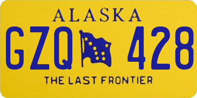 AK license plate GZQ428