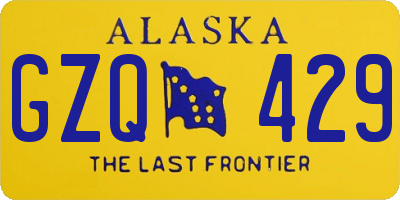 AK license plate GZQ429