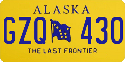 AK license plate GZQ430