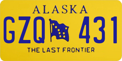 AK license plate GZQ431