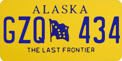 AK license plate GZQ434