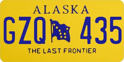 AK license plate GZQ435