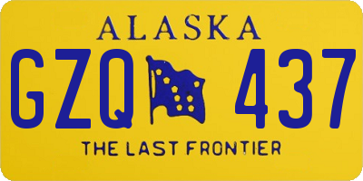 AK license plate GZQ437