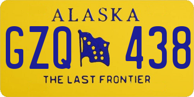 AK license plate GZQ438