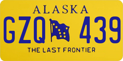 AK license plate GZQ439