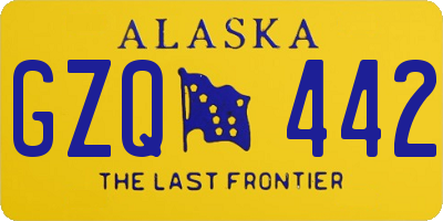 AK license plate GZQ442