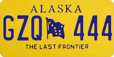 AK license plate GZQ444