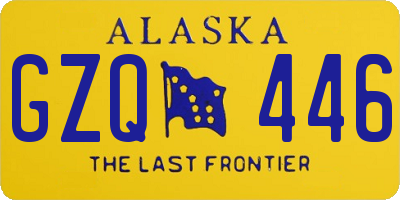 AK license plate GZQ446