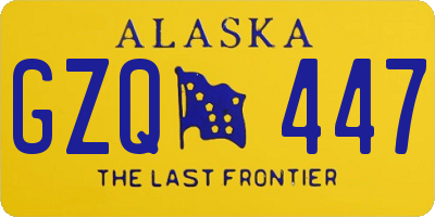 AK license plate GZQ447