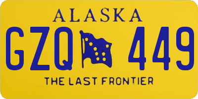 AK license plate GZQ449