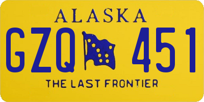 AK license plate GZQ451