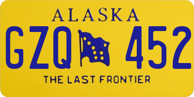 AK license plate GZQ452