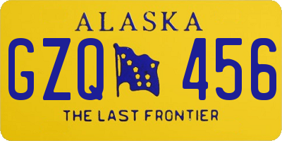 AK license plate GZQ456