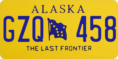 AK license plate GZQ458