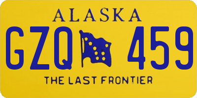 AK license plate GZQ459