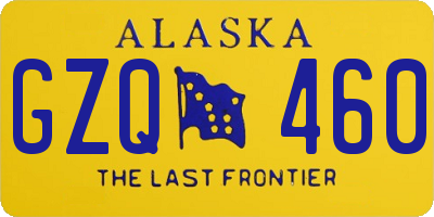 AK license plate GZQ460