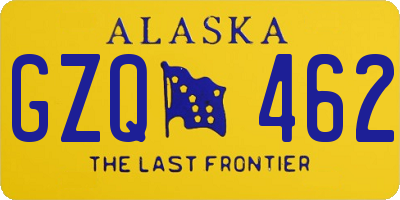 AK license plate GZQ462