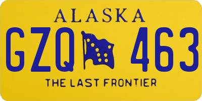 AK license plate GZQ463