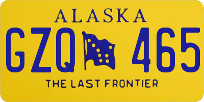 AK license plate GZQ465