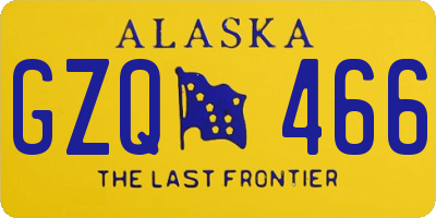 AK license plate GZQ466