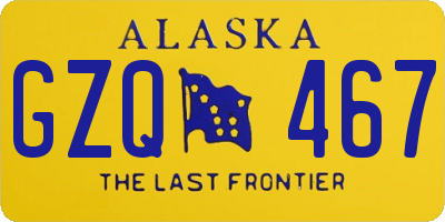 AK license plate GZQ467